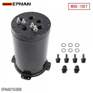 EPMAN Fuel Surge Tank - 2.8L, 39-40mm Pump Bore, 8AN Ports EPAA01G388