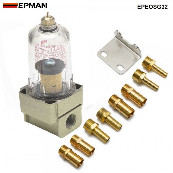 EPMAN  Universal Car Motorcycle Engine Oil Catch Tank / Oil can Filter Out Impurities /Engine Oil Separator/ Oil and gas separator EPEOSG32