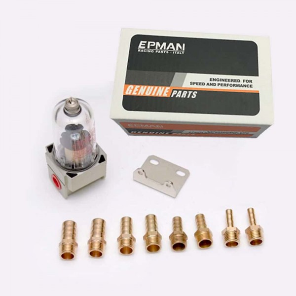 EPMAN  Universal Car Motorcycle Engine Oil Catch Tank / Oil can Filter Out Impurities /Engine Oil Separator/ Oil and gas separator EPEOSG32