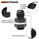 EPMAN AN6 AN8 AN10 Straight Black Aluminum Fuel Cell / Tank Bulkhead Adapter Fitting Locking Nut With Te-fl-on Washer EPFT788