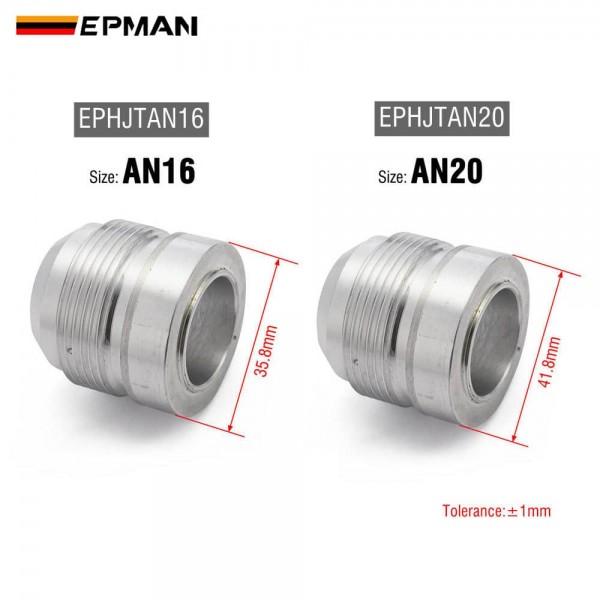 EPMAN 10PCS AN4 AN6 AN8 AN10 AN12 AN16 AN20 Aluminum Male Weld Bung Thread Weldable Fuel Tank For Swirl pots, Surge tanks, Radiators Fitting