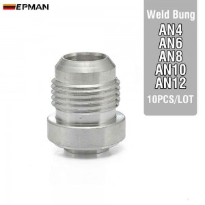 EPMAN 10PCS AN4 AN6 AN8 AN10 AN12 Aluminum Male Weld Bung Thread Weldable Fuel Tank For Swirl pots, Surge tanks, Radiators Fitting EPHJTAN