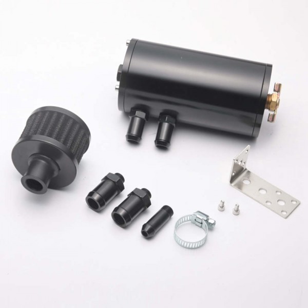 EPMAN Universal High Quality Brushed Baffled Oil Catch Tank Can with Breather Filter Aluminium Round Car Coolant Tank EPJYH021 EPMAN Universal High Quality Brushed Baffled Oil Catch Tank Can with Breather Filter Aluminium Round Car Coolant Tank EPJYH021