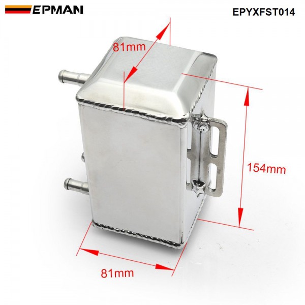 EPMAN Aluminum Universal Oil Catch Surge Tank Oil Separator Oil Reservoir EPYXFST014