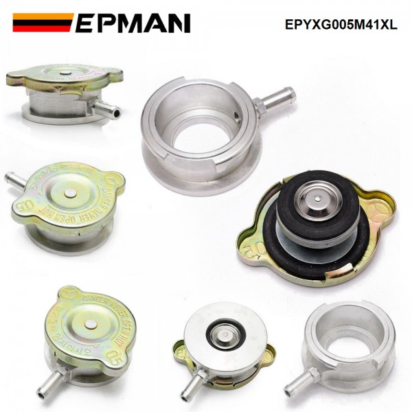 EPMAN Performance Aluminum Weld On Radiator Filler Neck 1.65" ID 41mm or 1.25" 32mm Radiator Inlet With Cap