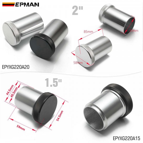EPMAN Billet Aluminium Alloy Weld On Filler Neck And Cap 2"/1.5" - Fuel Oil Tank Oil Fuel Surge Tank Water Tank & Radiator & Coolant Reservoir Caps EPYXG220A15/EPYXG220A20