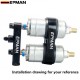 EPMAN - Dual Twin Fuel Pump Bracket Billet Assembly Outlet Manifold for 044 Fuel Pump  EP-CA120S