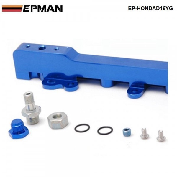 EPMAN Racing-High Quality High Volume aluminum Fuel Rail For For Honda D15B7 D15B8 D16A6 D16Z6 EP-HONDAD16YG