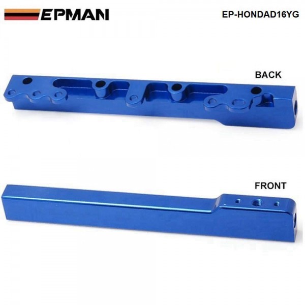 EPMAN Racing-High Quality High Volume aluminum Fuel Rail For For Honda D15B7 D15B8 D16A6 D16Z6 EP-HONDAD16YG