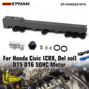 EPMAN Racing-High Quality High Volume aluminum Fuel Rail For Honda D15B7 D15B8 D16A6 D16Z6 EP-HONDAD16YG