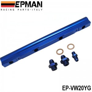  EPMAN For VW Audi 20V 1.8T Turbo Aluminium Billet Top Feed Injector Fuel Rail Turbo Kit Blue High Quality EP-VW20YG
