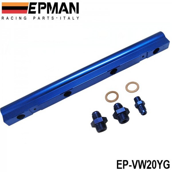EPMAN For VW Audi 20V 1.8T Turbo Aluminium Billet Top Feed Injector Fuel Rail Turbo Kit Blue High Quality EP-VW20YG EPMAN For VW Audi 20V 1.8T Turbo Aluminium Billet Top Feed Injector Fuel Rail Turbo Kit Blue High Quality EP-VW20YG