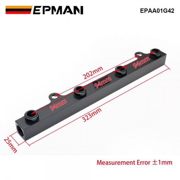 EPMAN Aluminium K Series Fuel Rail Setup For Honda Civic Si and For Acura Rsx K20 K24 Engines ( AN8 To 5/16 ) EPAA01G42