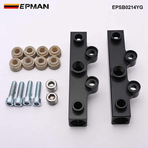 EPMAN Top Feed Fuel Rails Billet Aluminum For Subaru w/ -8 Inlet -6 Return For Subaru WRX STI Fuel System EPSB0214YG