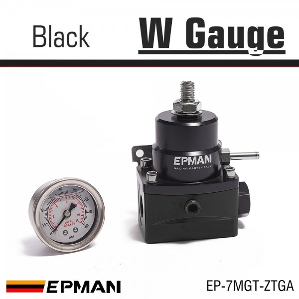 EPMAN - Sport Adjustable Fuel Pressure Regulator Kit W/ Oil Gauge EP-7MGT-ZTGA