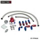 EPMAN Universal Injected Blue Fuel Pressure Regulator Kit Liquid Gauge With Oil Fitting Fit FOR Honda Supra EP-FPR005