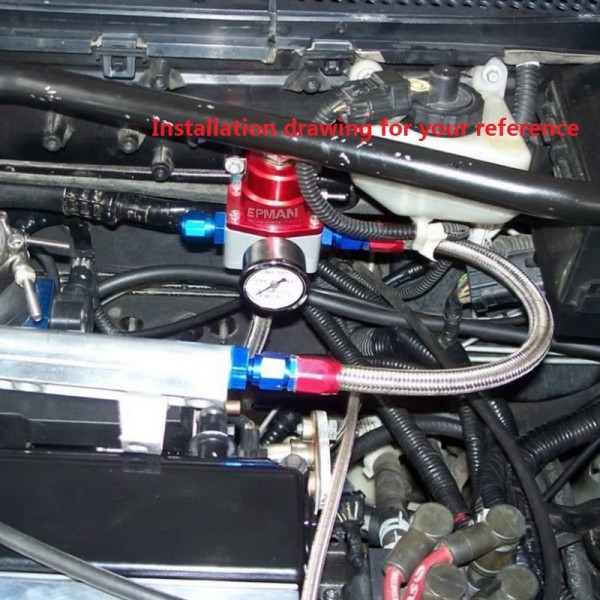 EPMAN Injected Bypass Aluminum Adjustable Fuel Pressure Regulator AN6 W 1/8 NPT Gauge EP-FPR005-ZTGA EPMAN Injected Bypass Aluminum Adjustable Fuel Pressure Regulator AN6 W 1/8 NPT Gauge EP-FPR005-ZTGA