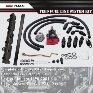 EPMAN K Swap Fuel Line System Set Fuel Rail Pressure Regulator For Honda Civic Integra EG EK EPAA01G159