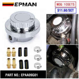 (MOQ:10 SETS) EPMAN Pro Flow Fuel Pressure Regulator Kit Adjustable 1-5 PSI for Engine Carburetor Carb Kit W/ 8mm 10mm Hose Tails EPAA09G01 