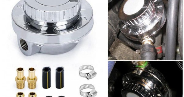 Automotive Fuel Pump Pressure Regulator Universal Adjustable 8 Mm 10 Mm Hose 1-5