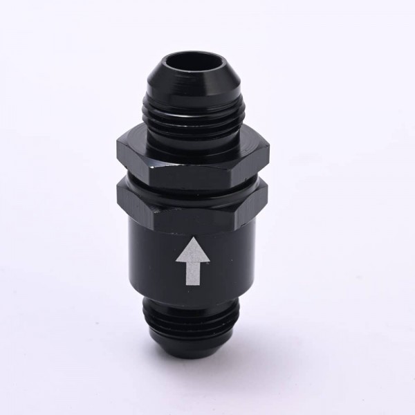 EPMAN 20PCS/CARTON Universal Aluminum One Way Check Valve with Spring AN6 AN8 AN10 Black for Fuel Oil Air System EPAA31G01-20T
