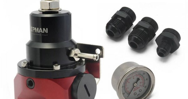 EPMAN Fuel Pressure Regulator with Gauge AN10 Feed & AN6 Return Line ...