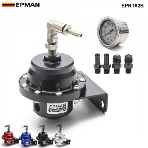 Epman Racing Universal Adjustable Fuel Pressure Regulator L type With Original Gauge And Instructions EPRT92B