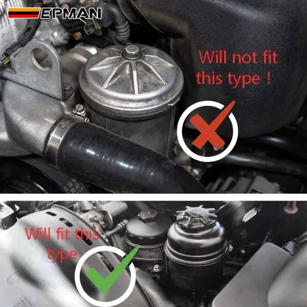 EPMAN CNC Aluminum Oil Filter Lid Cap With Cooler Fitting for BMW M52 M54 E36 E46 E39 E53 E83 Oil Cooler Adapter EPAA01G269