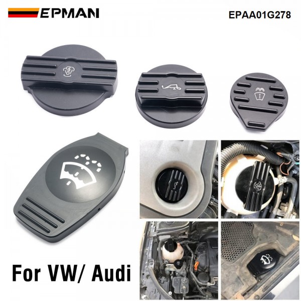 EPMAN Aluminium Universal Oil Caps Tank Cap Reservoir Bottle Cap Fit For VW Fit For CC Fit For Golf 6 Fit For R MK6 Fit For Scirocco Protect Cap EPAA01G278 EPMAN Aluminium Universal Oil Caps Tank Cap Reservoir Bottle Cap Fit For VW Fit For CC Fit For Golf 6 Fit For R MK6 Fit For Scirocco Protect Cap EPAA01G278