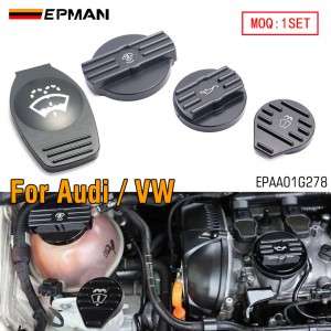 EPMAN Aluminium Universal Oil Caps Tank Cap Reservoir Bottle Cap Fit For VW Fit For CC Fit For Golf 6 Fit For R MK6 Fit For Scirocco Protect Cap EPAA01G278