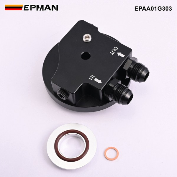 EPMAN Oil Filter Lid With Oil Cooler Fittings and 2 Sensor Ports for BMW Z3 Z4 Series E36 E46 E34 E85 325i M3 M50 S50 S52 S54 EPAA01G303 EPMAN Oil Filter Lid With Oil Cooler Fittings and 2 Sensor Ports for BMW Z3 Z4 Series E36 E46 E34 E85 325i M3 M50 S50 S52 S54 EPAA01G303