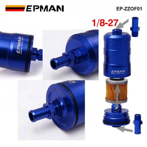 EPMAN Racing Fuel Filter UNI Competition 10Micron Paper Filter Complete  EP-ZZOF01