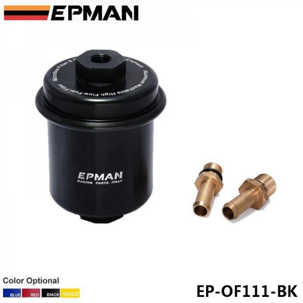Epman Sport Anodized High Flow Turbo Fuel Filter JDM For Integra RS LS GSR B18 EP-OF111