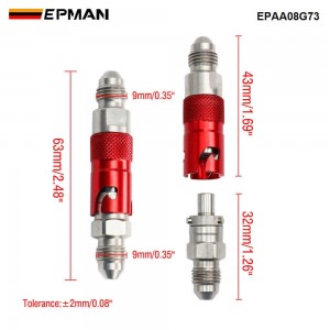 EPMAN Universal AN3 Motorcycle Brake Line Hose Fluid Quick Release Connect Fitting Adapter Kit for Yamaha Brake Cable EPAA08G73