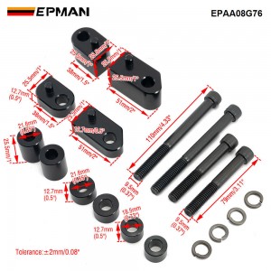 EPMAN Motorcycle Driver Floorboard Extensions For Touring Electra Glide / Road Glide/Road King/Street Glide for 2009-2023 1" & 1.5" Black Spacers EPAA08G76