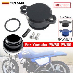 EPMAN Oil Injection Pump Delete Block Off Plug CNC Aluminium Billet For Yamaha PW50 PW80 EPAA09G18