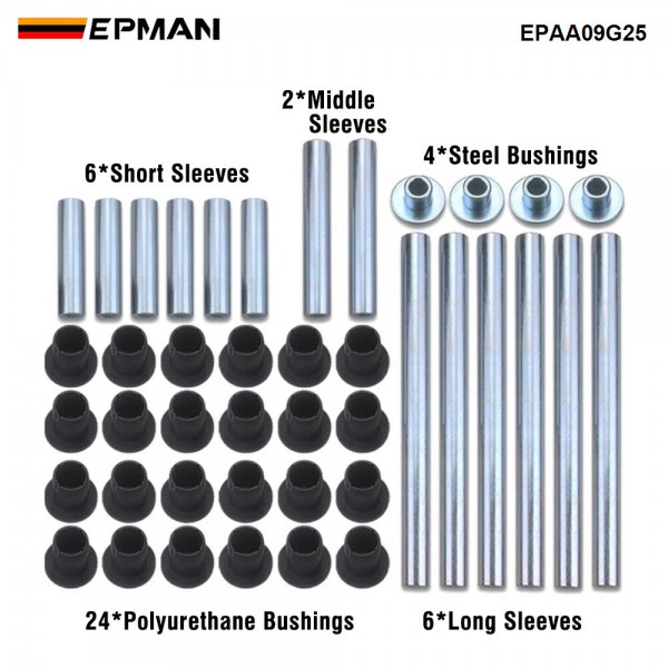 EPMAN A-Arm Bushing Kit Heavy Duty HDPE for Polaris RZR 800 / RZR S / 4 800 2008-2014 Suitable for Front and Rear Suspension Bushings EPAA09G25 EPMAN A-Arm Bushing Kit Heavy Duty HDPE for Polaris RZR 800 / RZR S / 4 800 2008-2014 Suitable for Front and Rear Suspension Bushings EPAA09G25