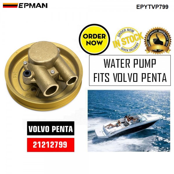 EPMAN Crank Mounted Raw Water Sea Pump For Volvo Penta 21212799, 3812519 Pulley GXI GL EPYTVP799 EPMAN Crank Mounted Raw Water Sea Pump For Volvo Penta 21212799, 3812519 Pulley GXI GL EPYTVP799