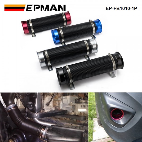 EPMAN New Universal 76mm Air Intake Induction Kit Flexible Cold Feed Duct Pipe 100CM For VW Golf MK6 GTi 2.0 EP-FB1010-1P