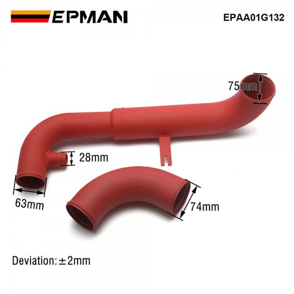 EPMAN Red Cold Air Intake Kit Heat Shield Filter For VW Golf GTI MK6 2.0 TFSI EA113 11-12 EPAA01G132