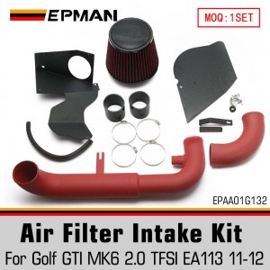 EPMAN Red Cold Air Intake Kit Heat Shield Filter For VW Golf GTI MK6 2.0 TFSI EA113 11-12 EPAA01G132