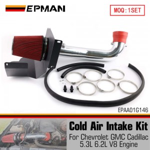EPMAN Cold Air Intake Pipe Kit+Heat Shield for Chevrolet GMC Cadillac 5.3L 6.2L V8 Engine 2014-2019 EPAA01G146