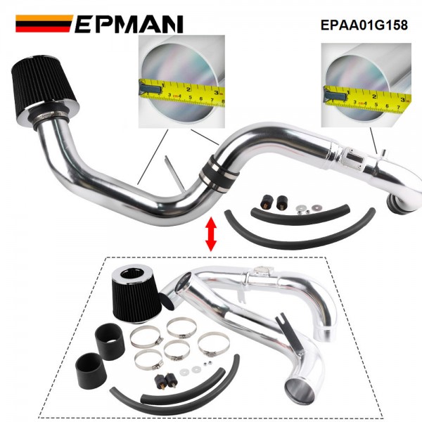 EPMAN 3" Cold Air Intake Pipe Kit Dry Filter For Honda Civic EX/LX/DX 1.8L 2006-2011 EPAA01G158