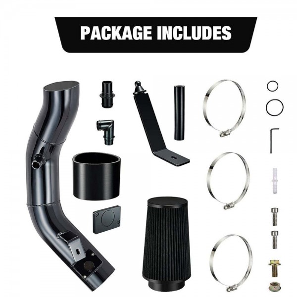 EPMAN Car Aluminum Cold Air Intake Kit Pipe With Air Filter For Ford Powerstroke Diesel 2003-2007 E350 E450 F250 F350 F450 F550 EPAA01G162