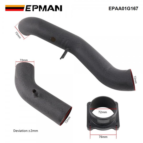 EPMAN Cold Air Intake Induction Pipe +Filter For Infiniti G35 V35 For Nissan 350Z W/ Filter EPAA01G167