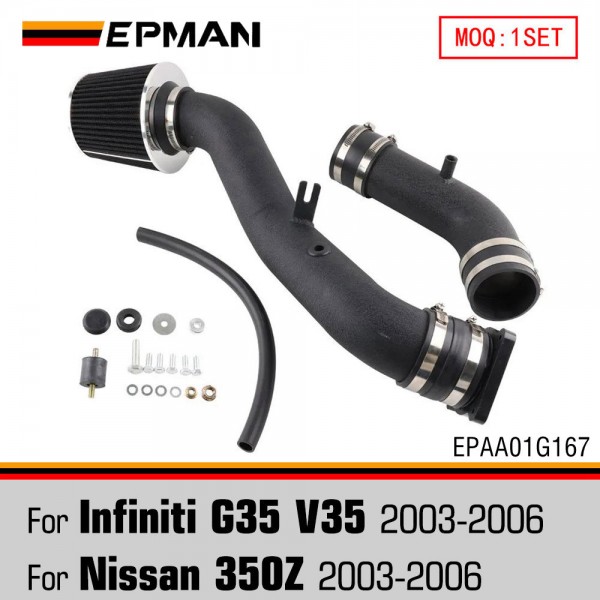 EPMAN Cold Air Intake Induction Pipe +Filter For Infiniti G35 V35 For