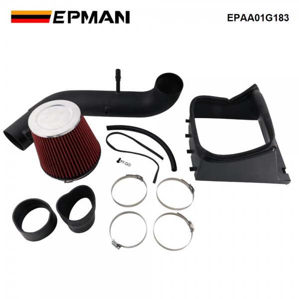 EPMAN 3.5" Heat Shield Cold Air Intake Induction Kit+Filter For Ford F150 5.0L V8 11-14 EPAA01G183