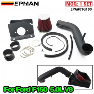 EPMAN 3.5" Heat Shield Cold Air Intake Induction Kit+Filter For Ford F150 5.0L V8 11-14 EPAA01G183