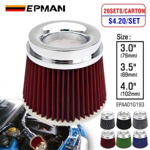 EPMAN 20Sets/Carton Power Intake High Flow Cold Air Intake Filter Cleaner Racing Car Air Filter Universal EPAA01G193-20T