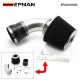 EPMAN Cold Air Intake Pipe, 76mm 3 Inch Universal Car Cold Air Intake Turbo Filter Aluminum Induction Flow Hose Pipe Kit EPAA01G202
